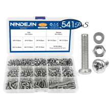 Stainless Steel M3 Machine Screw Sets Phillips Pan Head Three Combination Screw with Washer Nuts